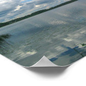 Natuur landschapsmeer wolkenwieg Wit-Rusland Poste Poster (Hoek)