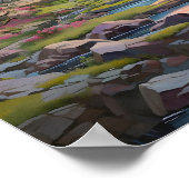 Natuur landschapsschilderij poster (Hoek)