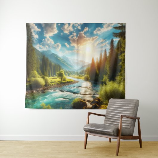 Natuur Landschapswandtapijt Wandkleed (In Situ (horizontaal))