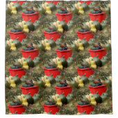 Natuur landtuinkanaalpatroon douchegordijn (Voorkant)