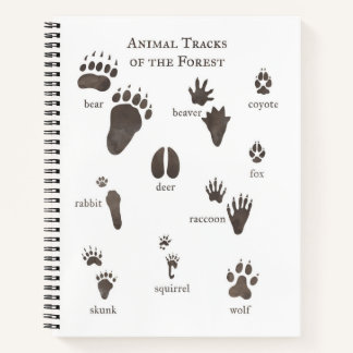 Natuur Laptop Animal Tracks van het bos Notitieboek