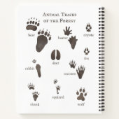 Natuur Laptop Animal Tracks van het bos Notitieboek (Achterkant)