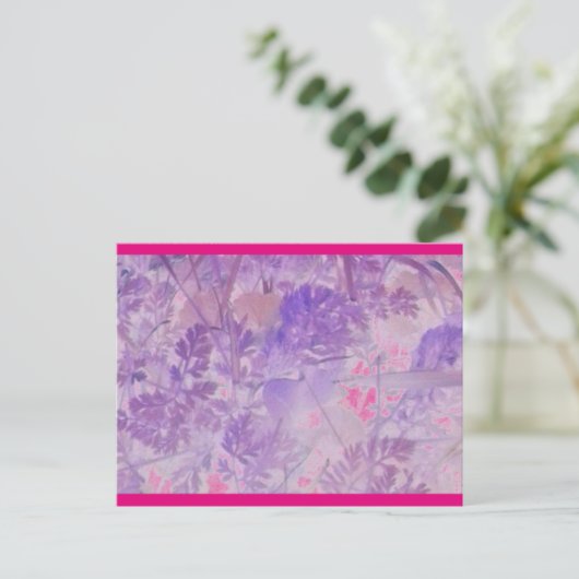 Natuur lavender briefkaart (Staand voorkant)