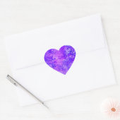 Natuur lavender hart sticker (Envelop)