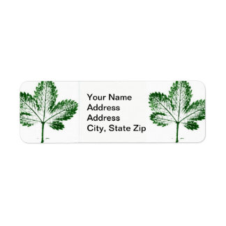 Natuur Leaf Print, aardbeienblad voor plant Etiket