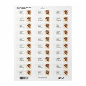 Natuur Leaf Print, brown oak leaf herfst Etiket (Full Sheet)