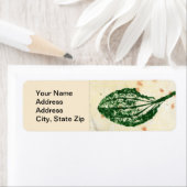 Natuur Leaf Print, gewoon plantain leaf. Etiket (Insitu)