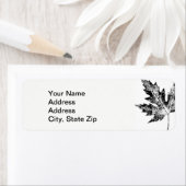Natuur Leaf Print, groot zwart monsterblad. Etiket (Insitu)