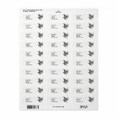 Natuur Leaf Print, groot zwart monsterblad. Etiket (Full Sheet)