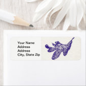 Natuur Leaf Print, lavender oak leaf" Etiket (Insitu)