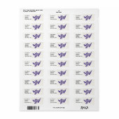 Natuur Leaf Print, lavender oak leaf" Etiket (Full Sheet)