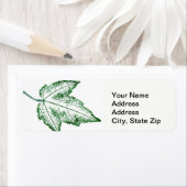 Natuur Leaf Print, spring maple leaf green Etiket (Insitu)