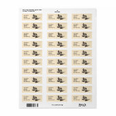 Natuur Leaf Print, zwarte eikenblad herfst Etiket (Full Sheet)