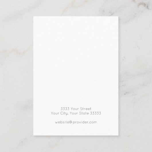 Natuur Leafy Branch Eenvoudige Oorbel Display Kaar Visitekaartje (Achterkant)