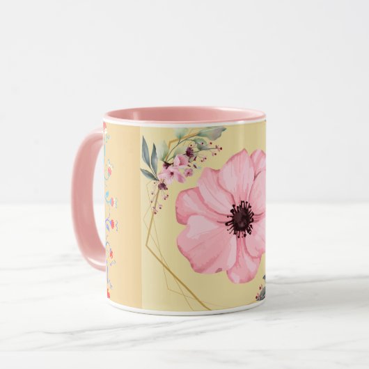 Natuur Lente, Sakura Floral Graphic Art Mok (Voorkant links)