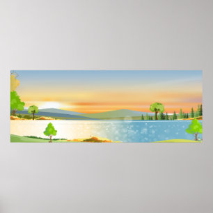 Natuur Lentelandschap Poster