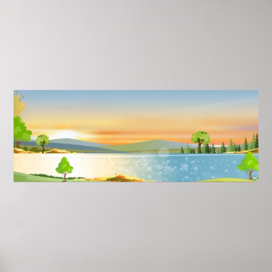 Natuur Lentelandschap Poster (Voorkant)