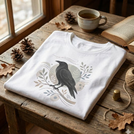 Natuur Liebhaber Cadeau Scandi Stijl Raaf Tri-Blend Shirt