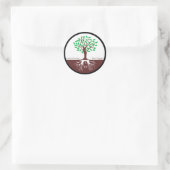 Natuur liefdevolle boomknuffelaar ronde sticker (Tas)