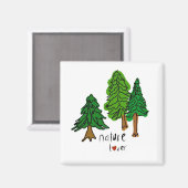 Natuur liefhebber bosboommagneet magneet (Voorkant / Achterkant)