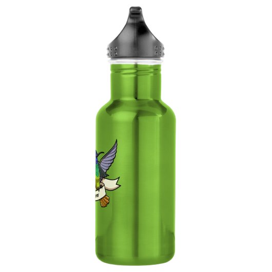 Natuur Liefhebber Kleurrijke Hummingbirds Cartoon Waterfles (Rechts)