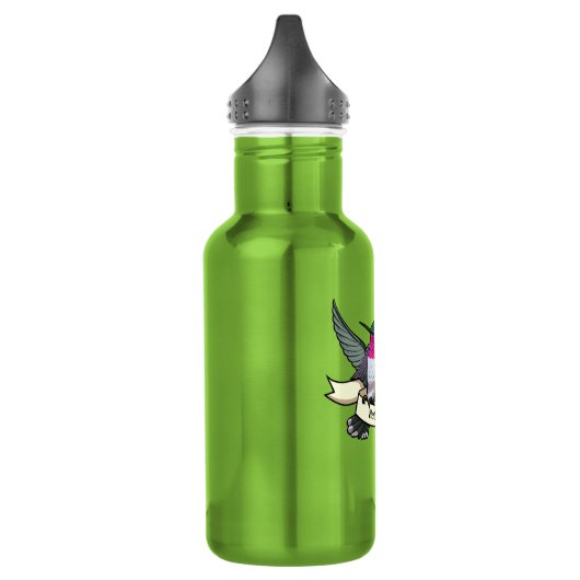 Natuur Liefhebber Kleurrijke Hummingbirds Cartoon Waterfles (Links)