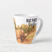 Natuur liefhebber Maar eerste koffie Latte Mok (Rechterhoek)