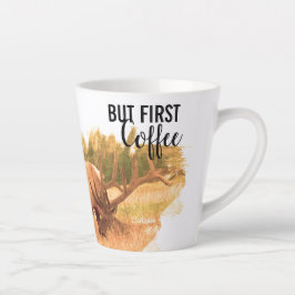 Natuur liefhebber Maar eerste koffie Latte Mok