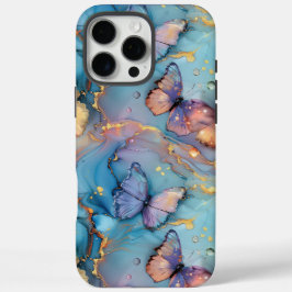 Natuur liefhebbers Boho Marble Butterfly iPhone iPhone 16 Pro Max Hoesje