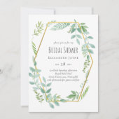 Natuur Liefhebbers Bruiloft Foral Groen Rustiek Bo (Voorkant)