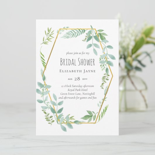 Natuur Liefhebbers Bruiloft Foral Groen Rustiek Bo (Staand voorkant)