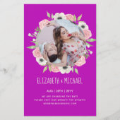 Natuur Liefhebbers Bruiloft Foral Groen Rustiek Bo (Voorkant)