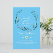 Natuur Liefhebbers Bruiloft Foral Groen Rustiek Bo (Staand voorkant)