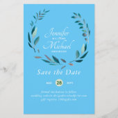 Natuur Liefhebbers Bruiloft Foral Groen Rustiek Bo (Voorkant)