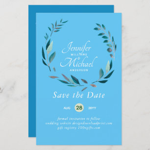 Natuur Liefhebbers Bruiloft Foral Groen Rustiek Bo