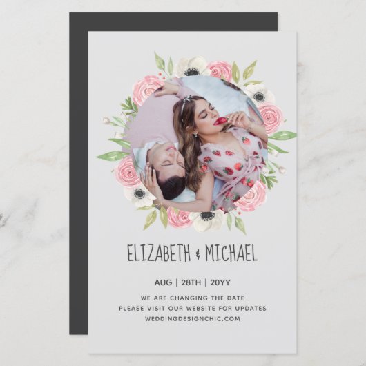 Natuur Liefhebbers Bruiloft Foral Groen Rustiek Bo (Voorkant / Achterkant)