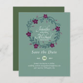 Natuur Liefhebbers Bruiloft Foral Groen Rustiek Bo (Voorkant / Achterkant)