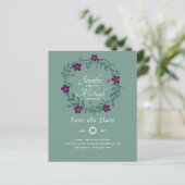 Natuur Liefhebbers Bruiloft Foral Groen Rustiek Bo (Staand voorkant)