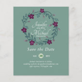 Natuur Liefhebbers Bruiloft Foral Groen Rustiek Bo (Voorkant)