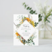 Natuur Liefhebbers Bruiloft Foral Groen Rustiek Bo (Staand voorkant)