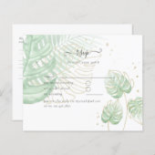 Natuur Liefhebbers Bruiloft Foral Groen Rustiek Bo (Voorkant / Achterkant)