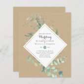 Natuur Liefhebbers Bruiloft Foral Groen Rustiek Bo (Voorkant / Achterkant)