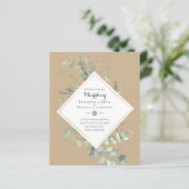 Natuur Liefhebbers Bruiloft Foral Groen Rustiek Bo (Staand voorkant)