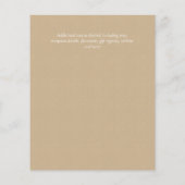 Natuur Liefhebbers Bruiloft Foral Groen Rustiek Bo (Achterkant)