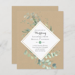 Natuur Liefhebbers Bruiloft Foral Groen Rustiek Bo