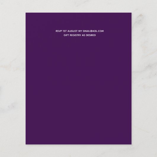 Natuur Liefhebbers Bruiloft Foral Groen Rustiek Bo (Achterkant)