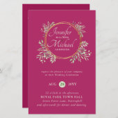 Natuur Liefhebbers Bruiloft Foral Groen Rustiek Bo (Voorkant / Achterkant)