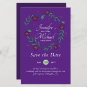 Natuur Liefhebbers Bruiloft Foral Groen Rustiek Bo (Voorkant / Achterkant)