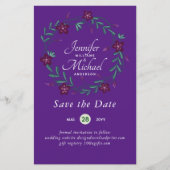 Natuur Liefhebbers Bruiloft Foral Groen Rustiek Bo (Voorkant)