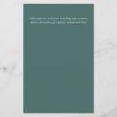 Natuur Liefhebbers Bruiloft Foral Groen Rustiek Bo (Achterkant)